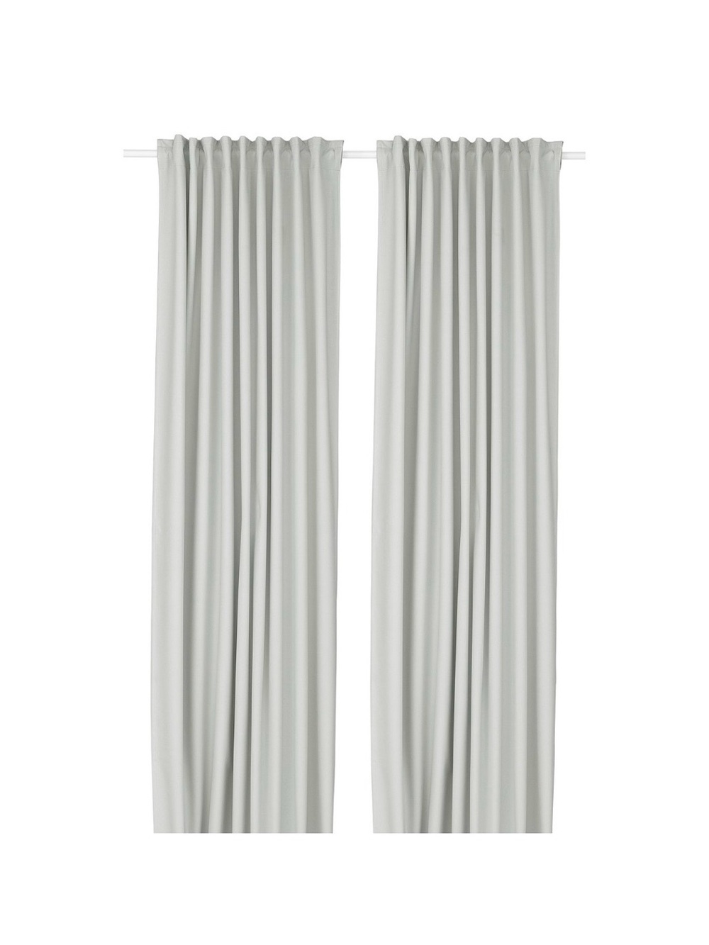 IKEA KORGMOTT Blackout curtains, 1pair, white with heading tape, 57x98”